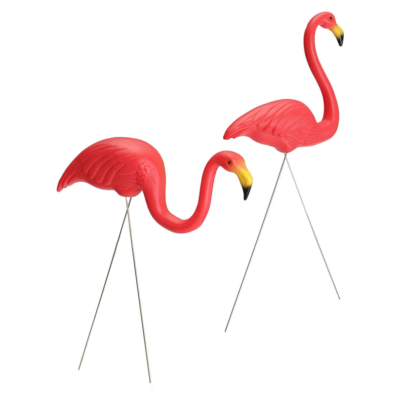 Różowy Flamingo Plastikowy Yard Garden Garden Art Ornament Retro Toy Decor